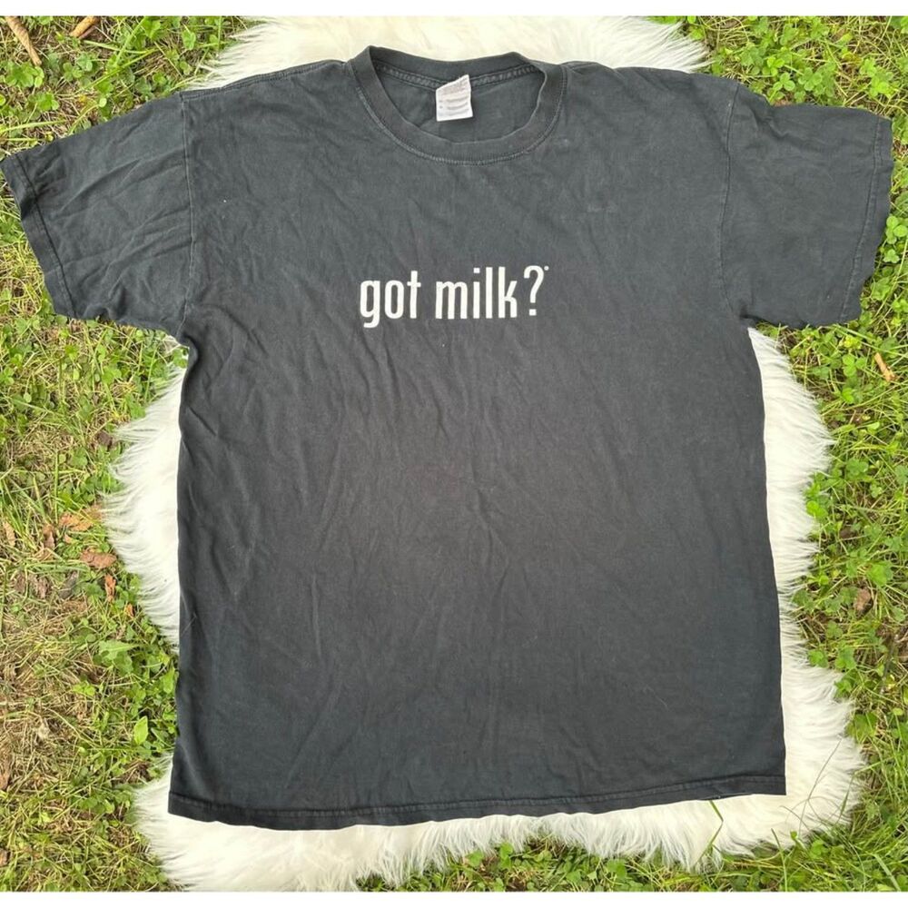 Vintage Got Milk Graphic T Shirt - Size Large - Y2K Graphic Tee